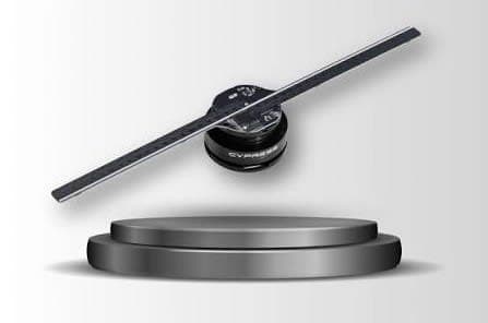 3Dhologramfan Stand with Multi-Function Base